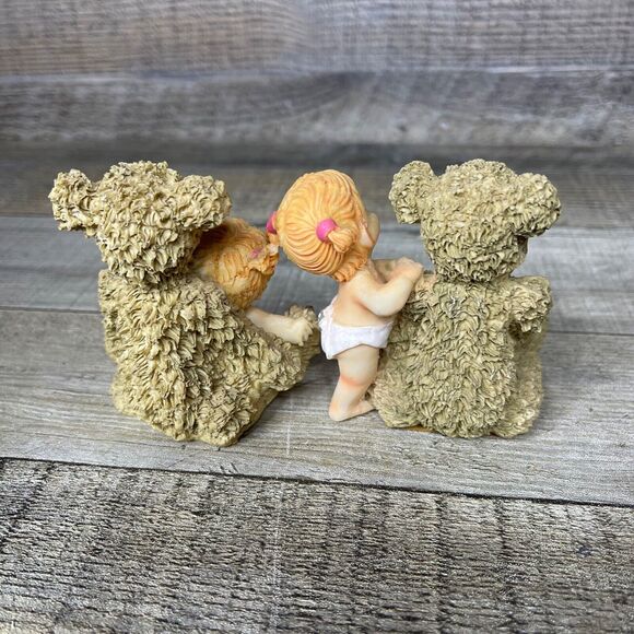 Baby Bear Figurines Holiday Animal Decor Figures Set of 2 - Picture 4 of 9